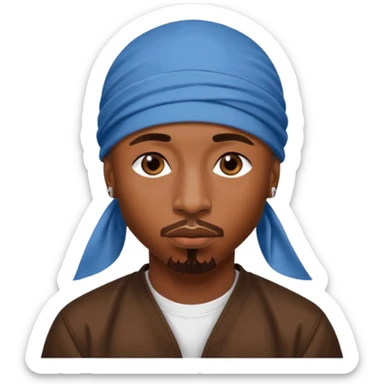 2Pac only face and durage sticker