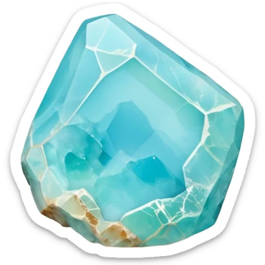 peruvian opal gemstone raw crystal mineral sticker
