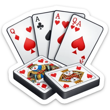 emoji of playing cards with illustrations of beauty products on them
 sticker