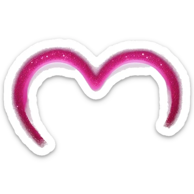 hot pink glitter heart  sticker