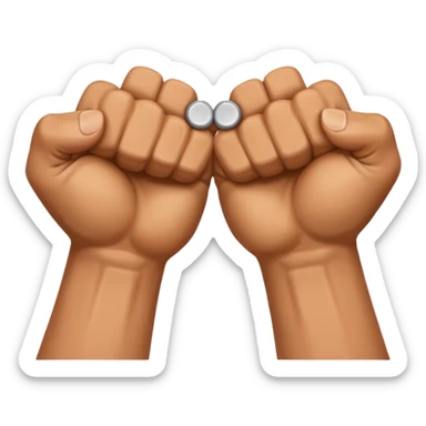 two fists facing foward sticker