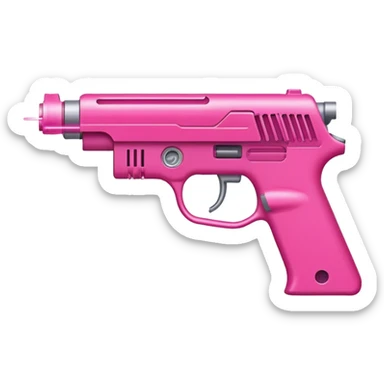 starwars-like laser pink gun striking pink laser sticker