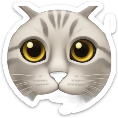 Chat potté qui fait les gros yeux sticker