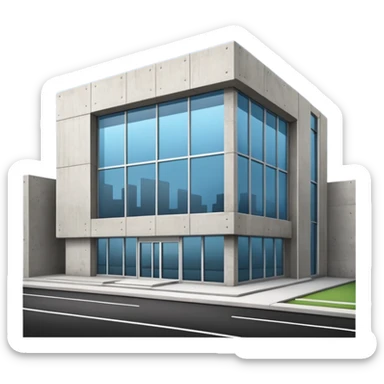 Music recording studio building sticker