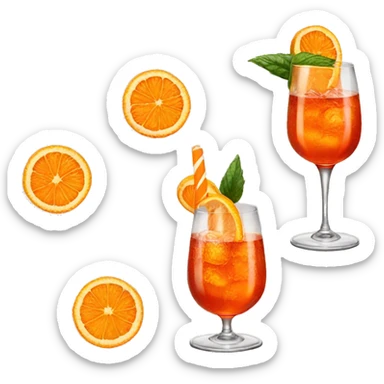 An Aperol spritz sticker
