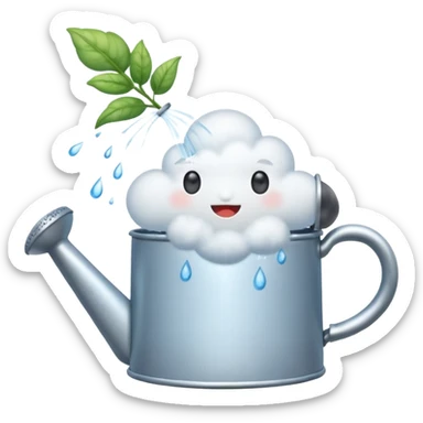 Cloud + watering can,Sky Gardener. sticker