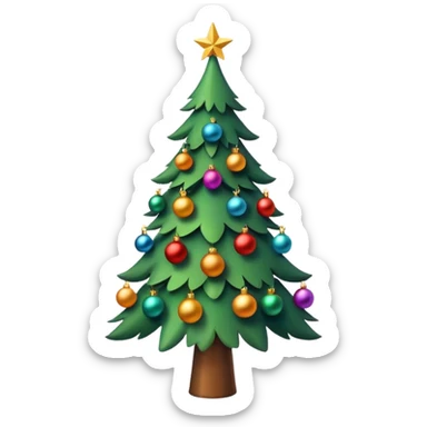 tall christmas tree sticker
