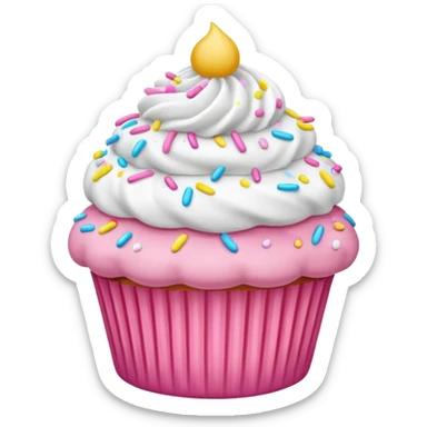 baby pink cupcake sticker