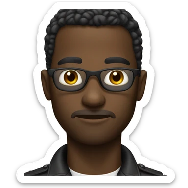 USA secret agent black man sticker