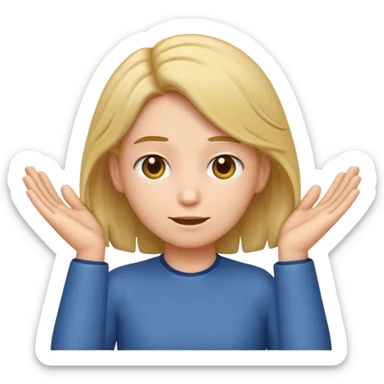 can you make a emoji of tucking hair behind an ear  sticker