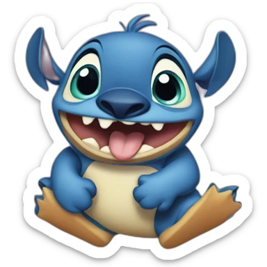 Stitch Disney avec canard sticker