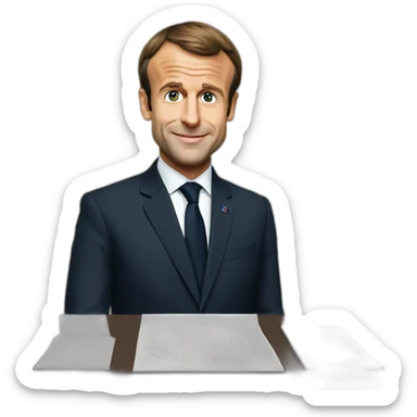Emmanuel Macron French president agree  sticker