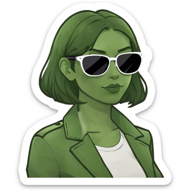 brunette girl who looks like Madison beer  sticker