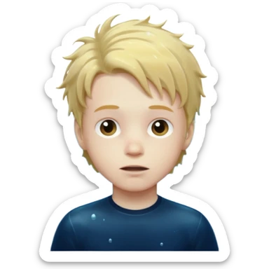 Underwater boy sticker