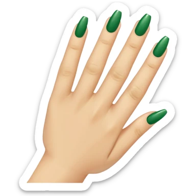 one finger green nail art sticker