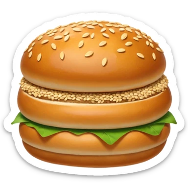 bread bun without cheese or patty sticker