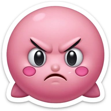 angry kirby sticker