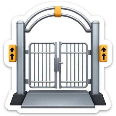 a turnstile gate entrance sticker