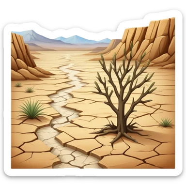 dry scenery  sticker