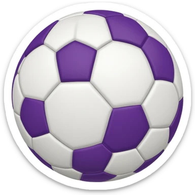bola de futebol branco e roxa sticker