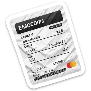 credit card receipt sticker