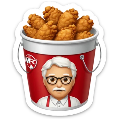 KFC bucket of chicken sticker