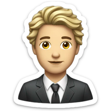 brazilian white young lawyer with good hair sticker