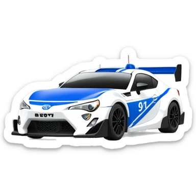 Radio Controlled Captain Rex themed 2013 Toyota 86 shaped like a Formula One race car with exposed wheels  sticker