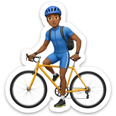 Urban Bike Courier black man  sticker