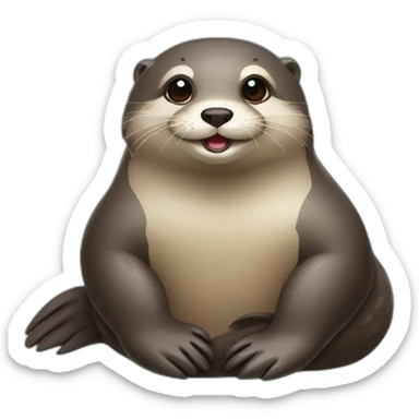 Loutre avec une queue de castor  sticker