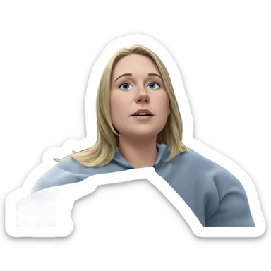 blonde girl under blue sky sticker