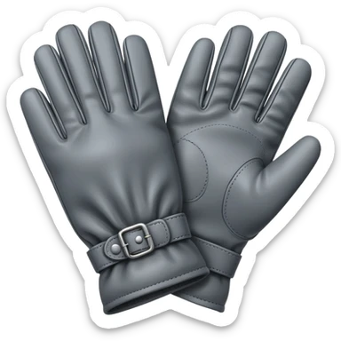 Gray gloves (luvas cinza) sticker