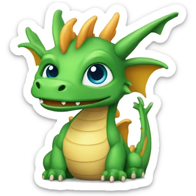 un dragon tecnologico, inteligente, innovador sticker