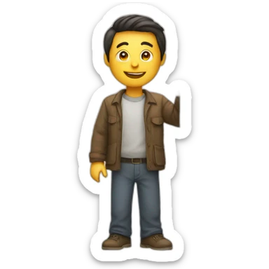 Man holding a placard with the number 4 sticker