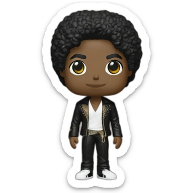 Michael jackson crazy maniac eyes funko pop sticker
