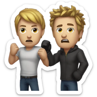 Geoff Keighley fighting Angry Joe sticker