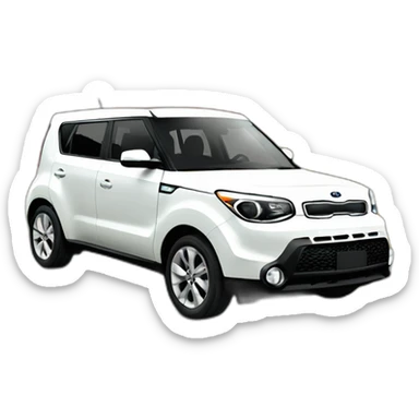 White Kia Soul roadtrip sticker