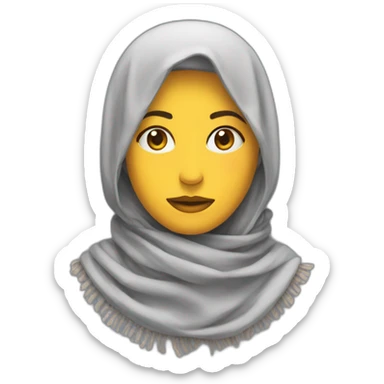 girl in closed face shemagh sticker