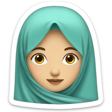 Kazakh girl in hidjab sticker