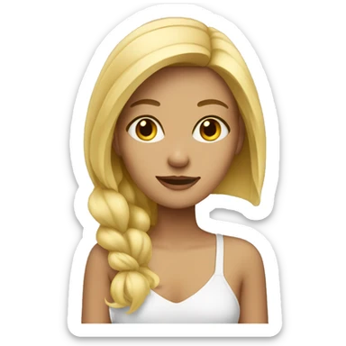 blonde girl sticker