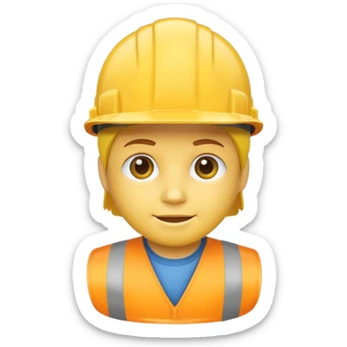 Construction hardhat sticker