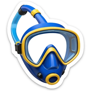 black and blue Snorkel mask sticker