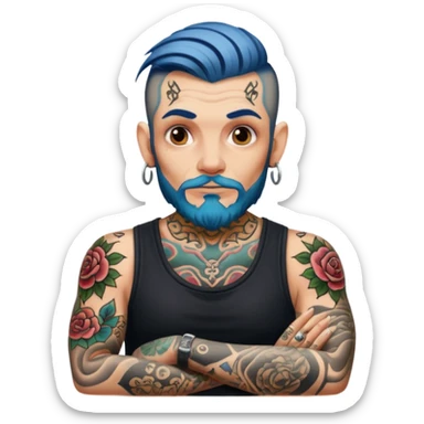tattooed folk tattoo artist eccentric sticker
