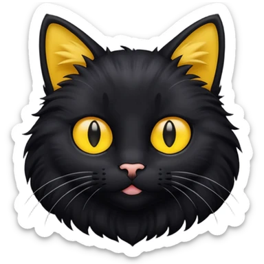 GATO NEGRO Y GATO AMARILLO sticker