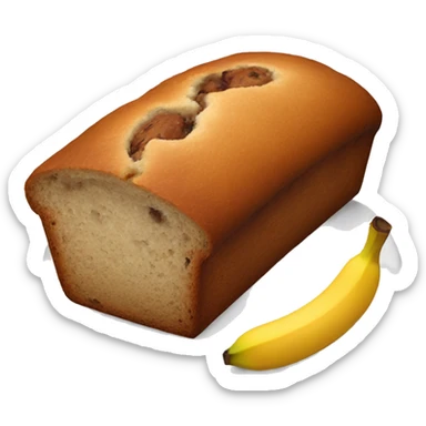 baking banana bread with love sticker