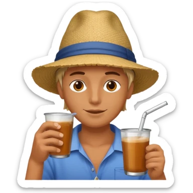 Dibujito tomando mate sticker