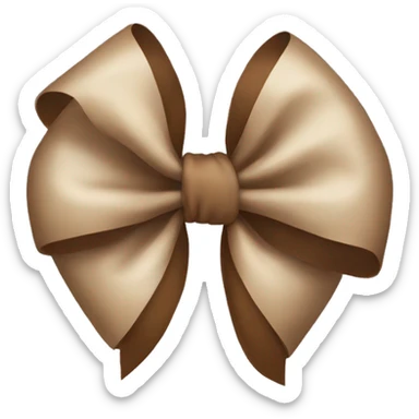 Brown bow  sticker