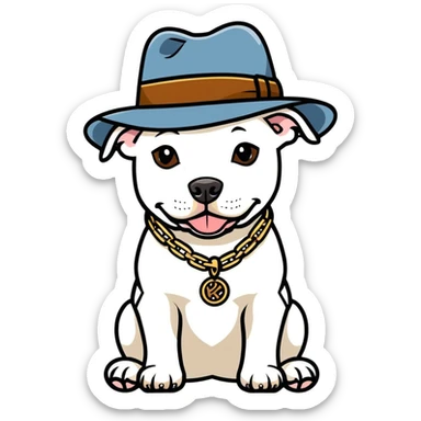 Gangster Pit bull sticker