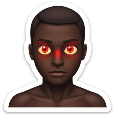 Dark, shadowie Male Figure with Red glowing eyes sticker