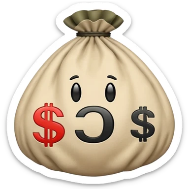 money bag emoji with £ sign sticker